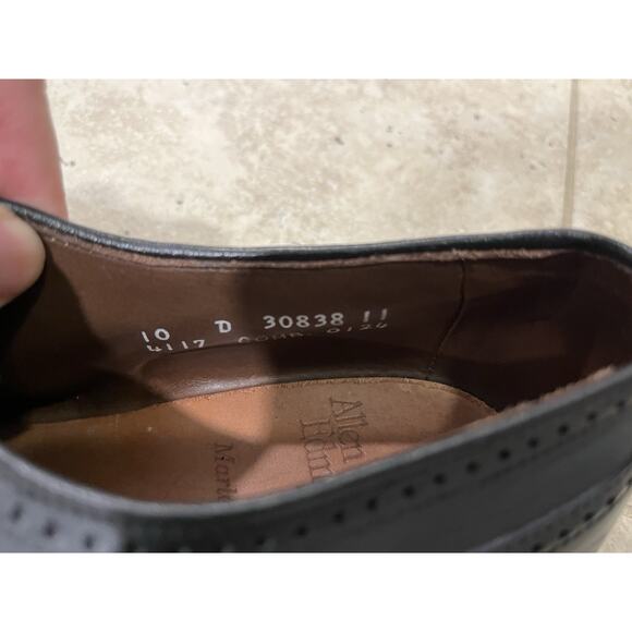 Allen Edmonds Marlow Men\'s Dress Shoes Black Leather Wingtip Oxford 10D MINT!!! main image 7
